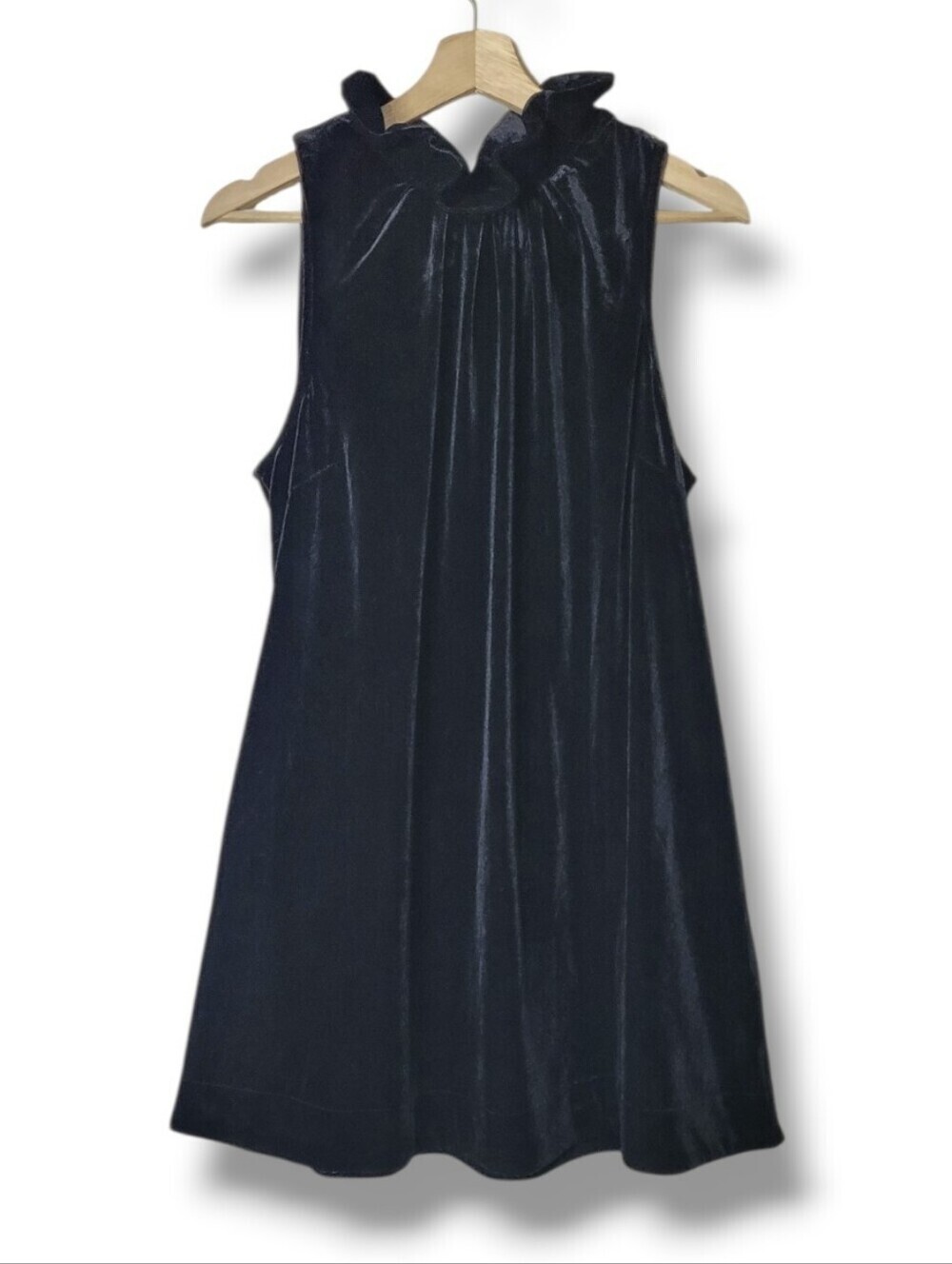 NWT Umgee Black Velvet Shift Dress Pockets
